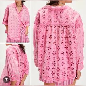 Free People We The Free Mae Washed Eyelet Shirt